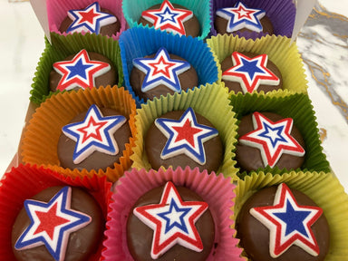 4th of July Stars Oreo's 24 per box - Bear Creek Candy Kitchen