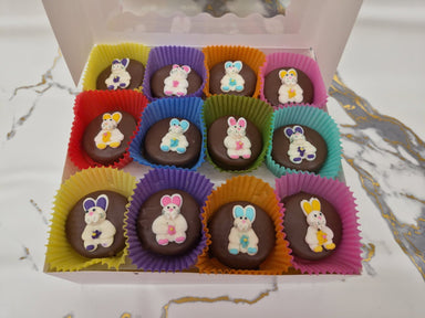 Bunnies on Oreo's Hand Decorated box of 24 - Bear Creek Candy Kitchen