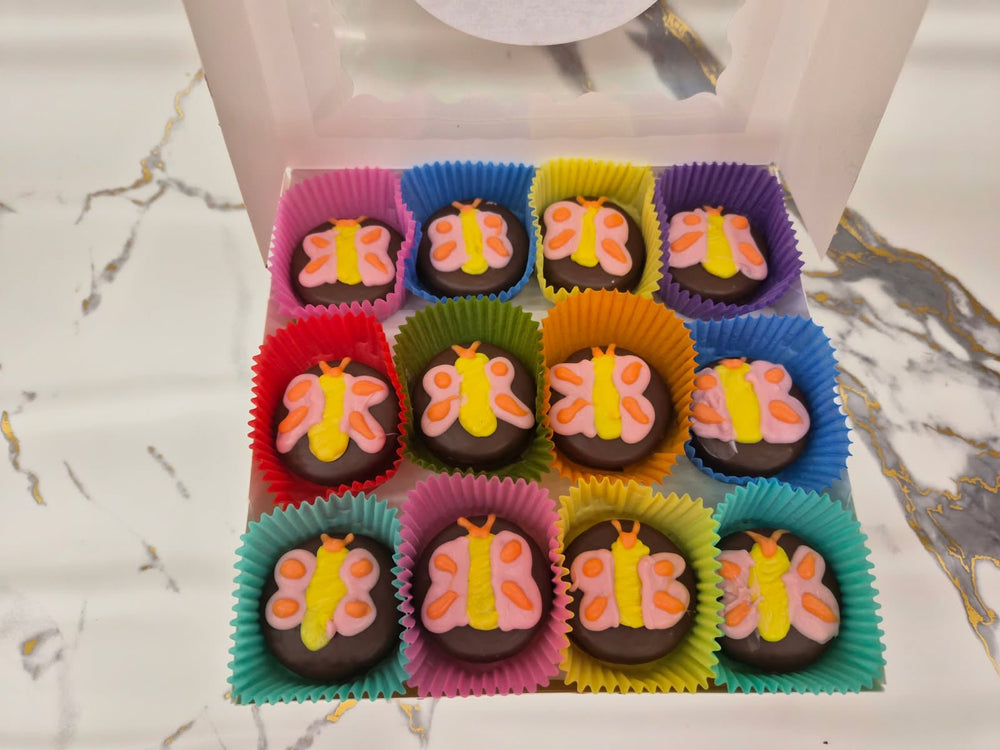 Butterfly Oreo's Hand Decorated box of 24 - Bear Creek Candy Kitchen