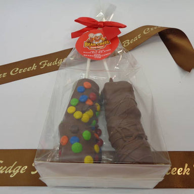 ✨Chocolate Dipped Marshmallows🍫 (M&M's and Plain Set of 3 bags with 2 Marshmallows each) - Bear Creek Candy Kitchen