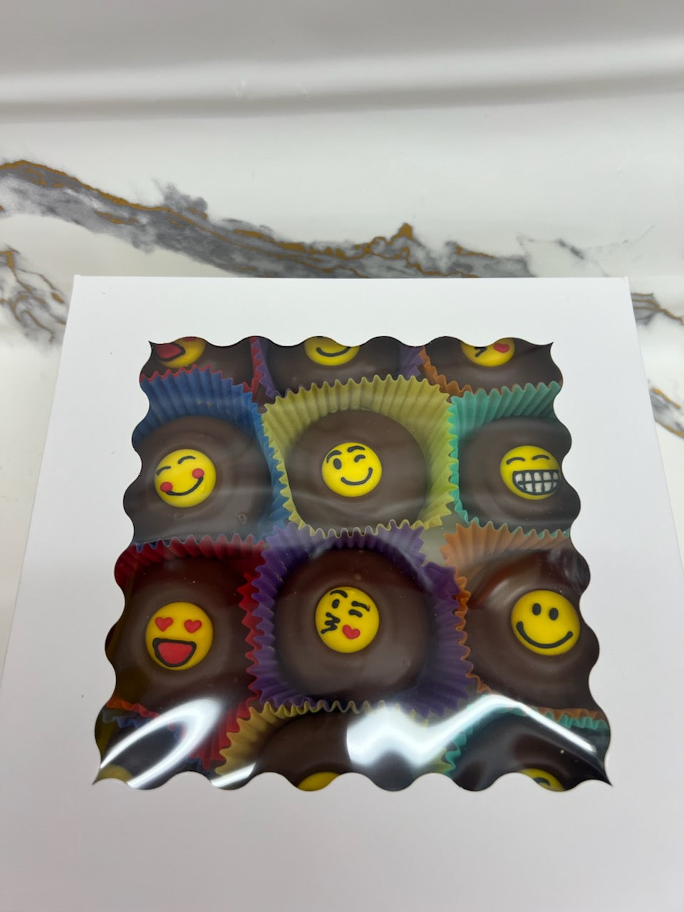 Emoji Oreos, Hand Decorated Box of 24