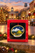 Mountain Camping Mayberry ornament in its red gift box against a festive Mayberry-themed backdrop