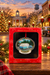 Vintage Camper Mayberry ornament in its red gift box against a festive Mayberry-themed backdrop