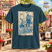Heather Teal Mayberry Enjoy the Simple Life Fishing Tee showing the front design