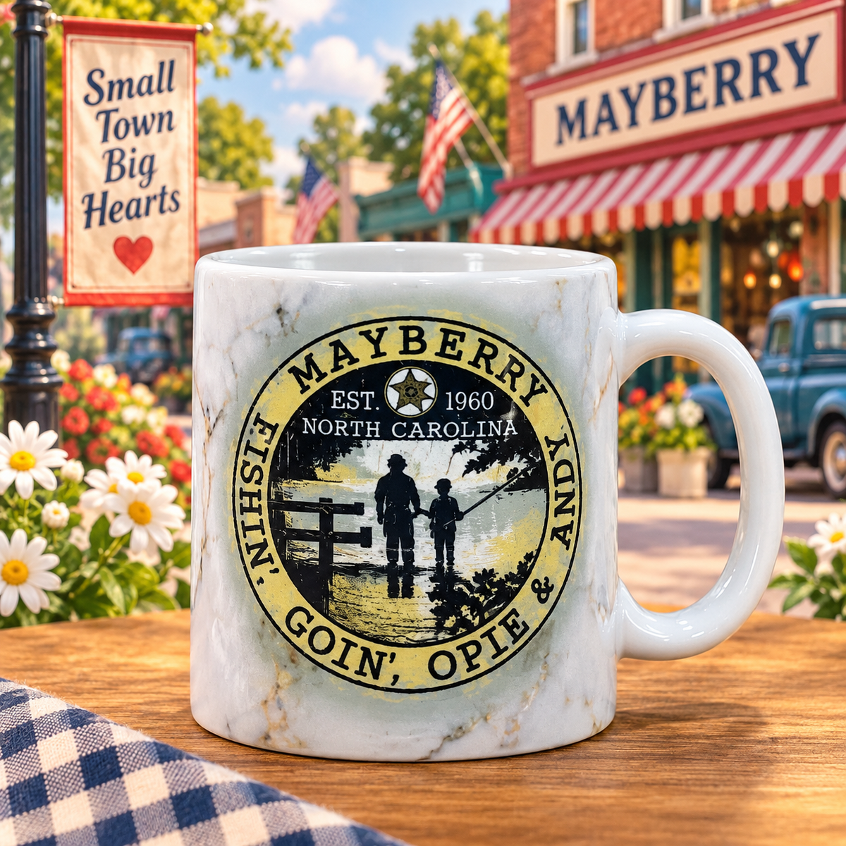 Mayberry Fishin' Opie & Andy Mug