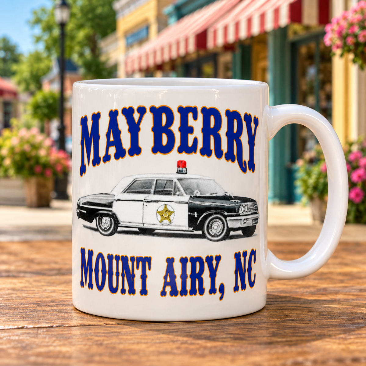 Mayberry Mount Airy Squad Car Mug