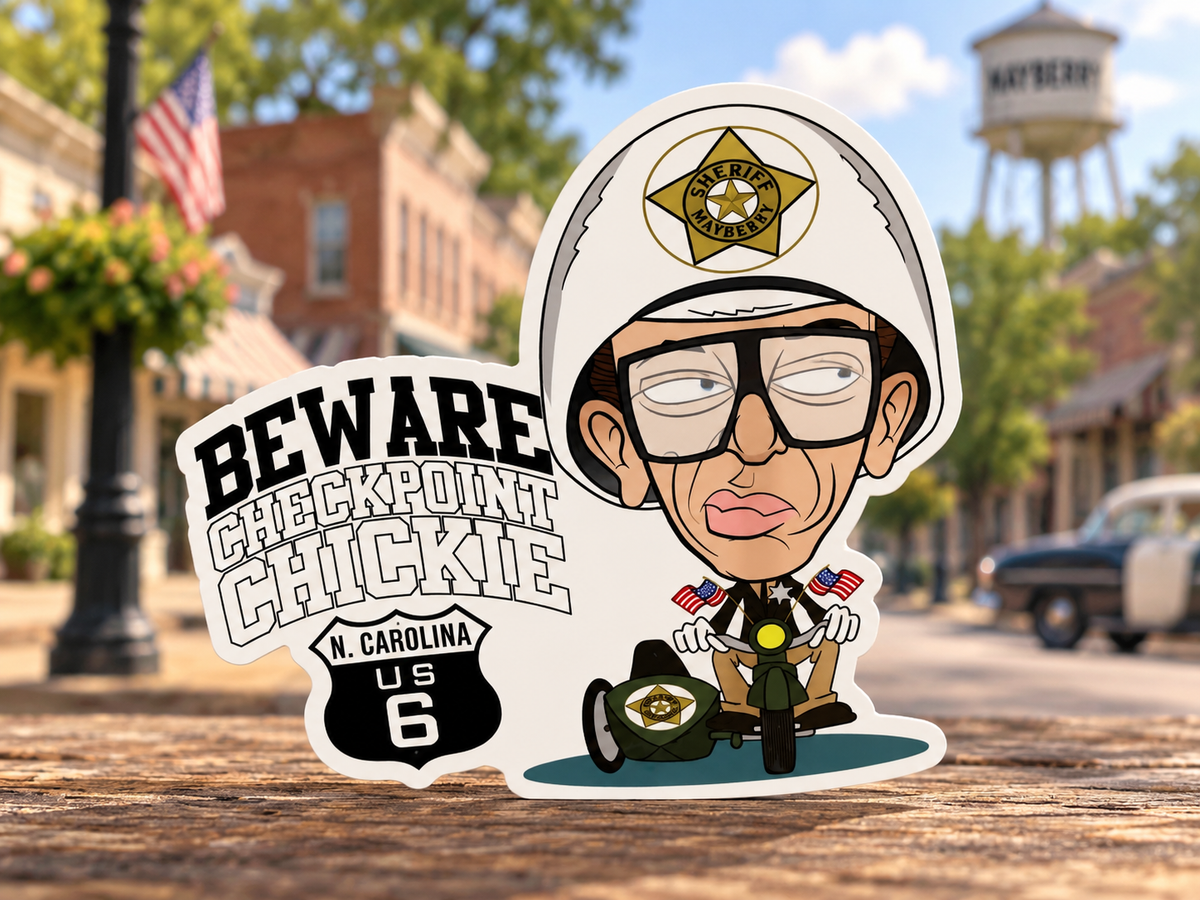 Mayberry Sticker - Beware Deputy Cletus