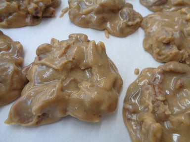 Close-up of handmade Southern Pecan Pralines included in the Bear Creek Best-Seller Box